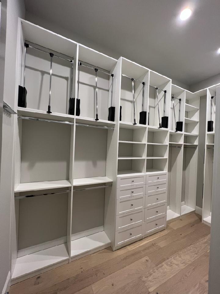 Sarasota custom closets with shelving and drawer systems